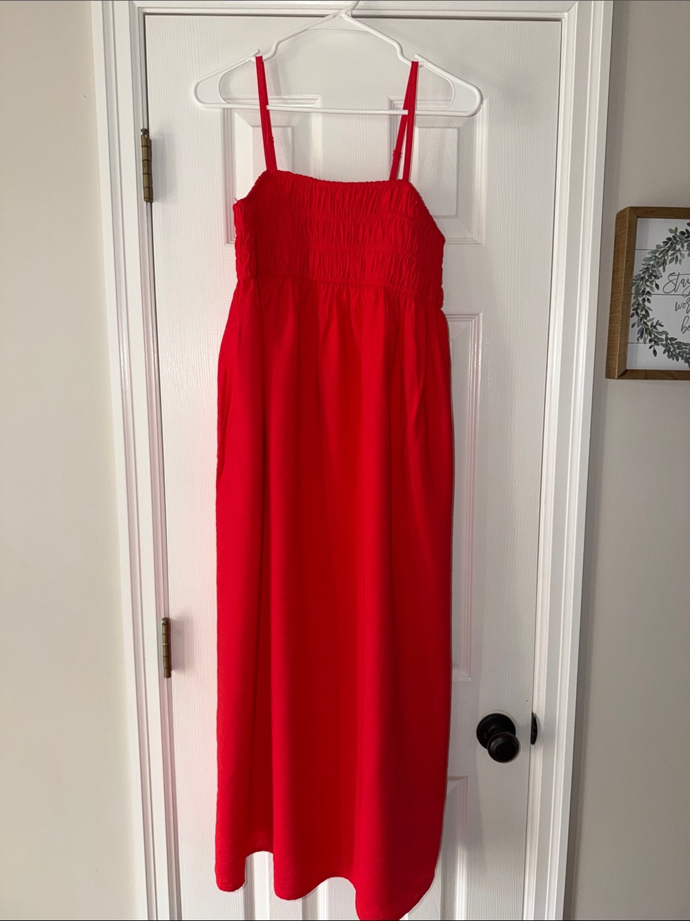 Smocked Strap Maxi Dress